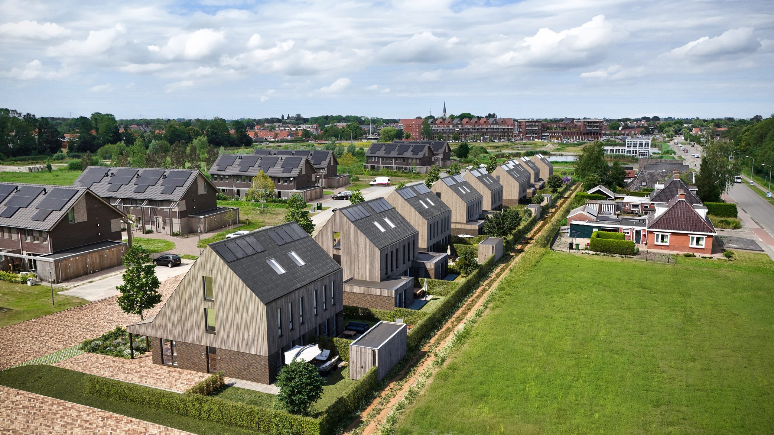 Verandawoningen in wijk De Eendracht in Appingedam